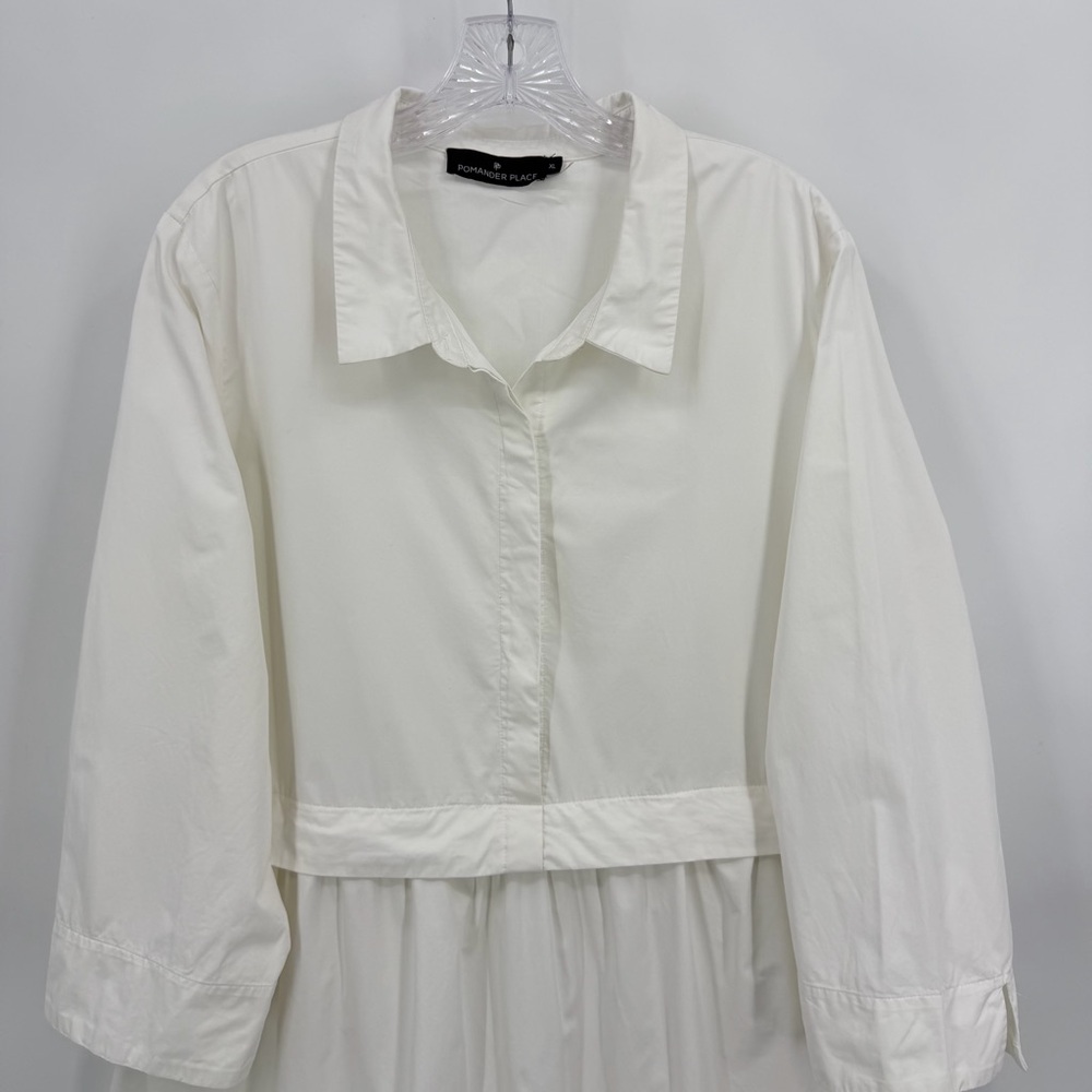 Tuckernuck Pomander Place Ella Classic Everyday Shirt Dress White Size XL - Picture 4 of 9